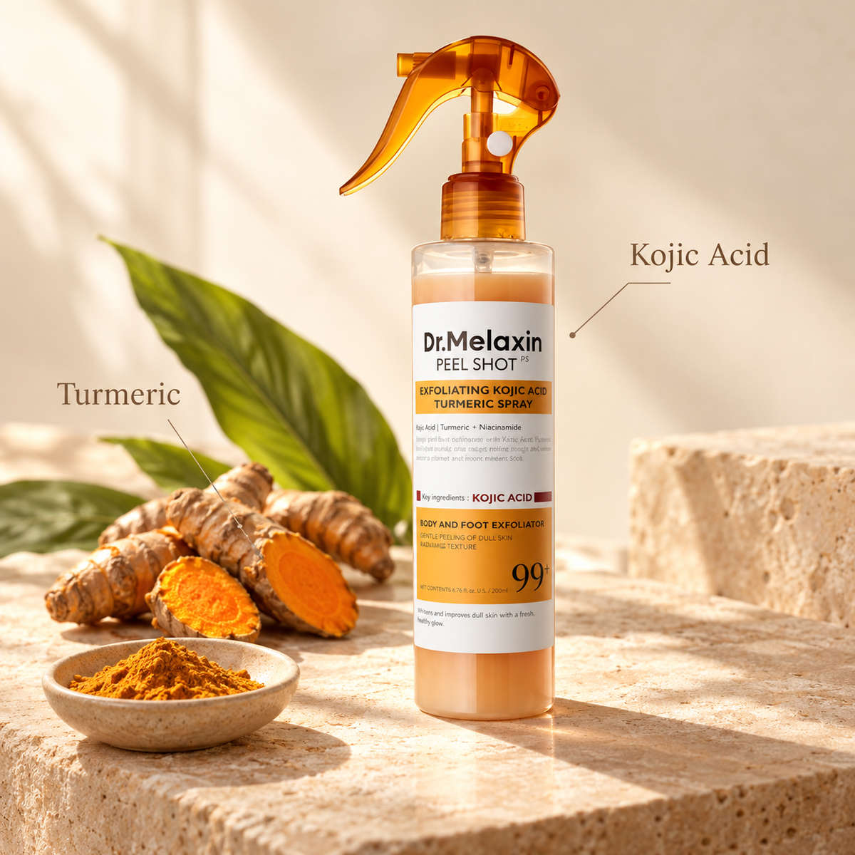 Dr.Melaxin Body Keratin Care Kojic Acid Turmeric Spray 200ml
